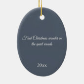 Weihnachtsmannhirsch mit Winterkranz Keramik Ornament (Hinten)
