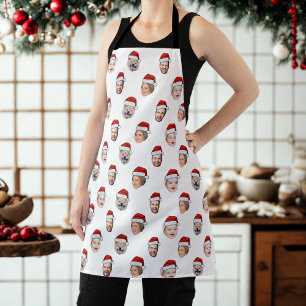 Weihnachtsmannhut mit individuellem Gesicht für di Schürze