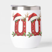 Weihnachtsmannhut-Monogramm Anfangsbuchstabe U Fro (Rechts)