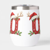 Weihnachtsmannhut-Monogramm Anfangsbuchstabe U Fro (Vorderseite)