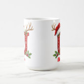 Weihnachtsmannhut Monogramm Anfangsbuchstabe U Fro Kaffeetasse (Mittel)