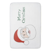 Weihnachtsmannillustration u. -text badematte (Vorderseite Vertikal)