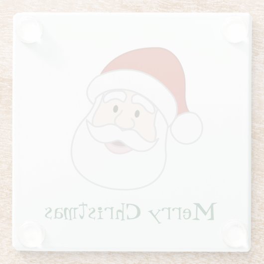 Weihnachtsmannillustration u. -text glasuntersetzer (Rückseite)