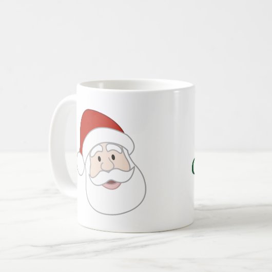 Weihnachtsmannillustration u. -text kaffeetasse (Vorderseite Links)