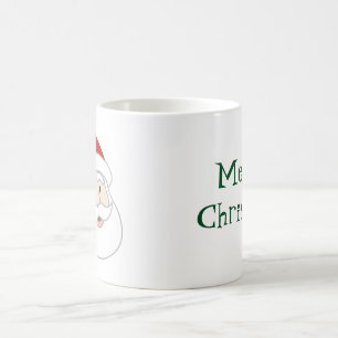 Weihnachtsmannillustration u. -text kaffeetasse