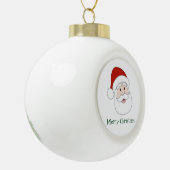 Weihnachtsmannillustration u. -text keramik Kugel-Ornament (Links)