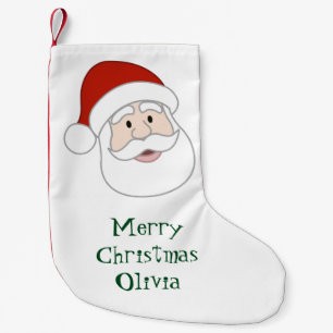 Weihnachtsmannillustration u. -text kleiner weihnachtsstrumpf