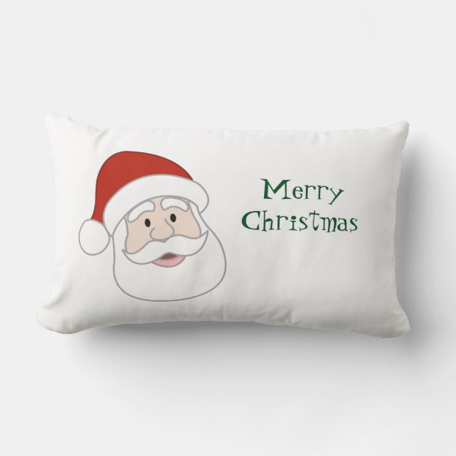 Weihnachtsmannillustration u. -text lendenkissen (Vorderseite)