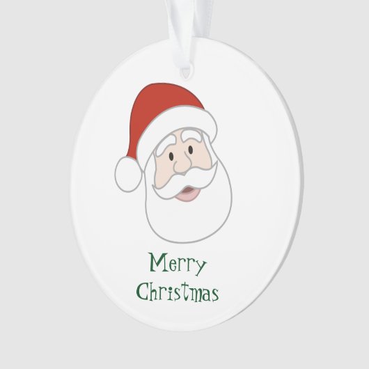 Weihnachtsmannillustration u. -text ornament (Vorderseite)