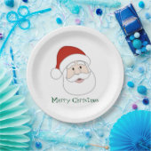 Weihnachtsmannillustration u. -text pappteller (Party)