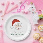 Weihnachtsmannillustration u. -text pappteller (Party)