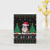 Weihnachtsmannmütze American Bulldog Xmas Tree Lig Karte (Gelbe Blume)