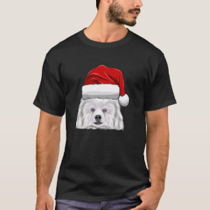 Weihnachtsmannmütze American Eskimo Dog T-Shirt