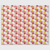 Weihnachtsmannmütze auf Bier-Tasse Geschenkpapier (Flach)