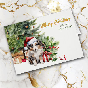 Weihnachtsmannmütze Australian Shepherd Welppy Dog