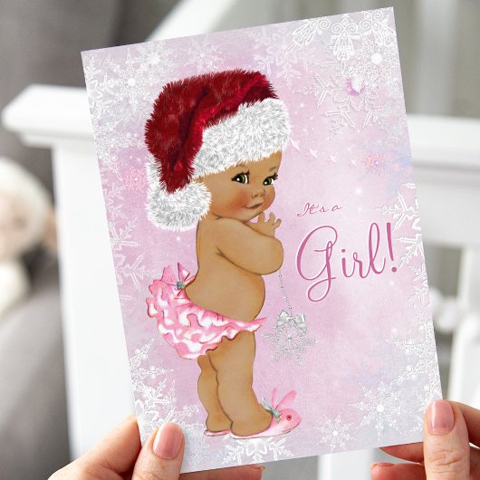 Weihnachtsmannmütze Baby Girl Winter Wonderland Ba Einladung