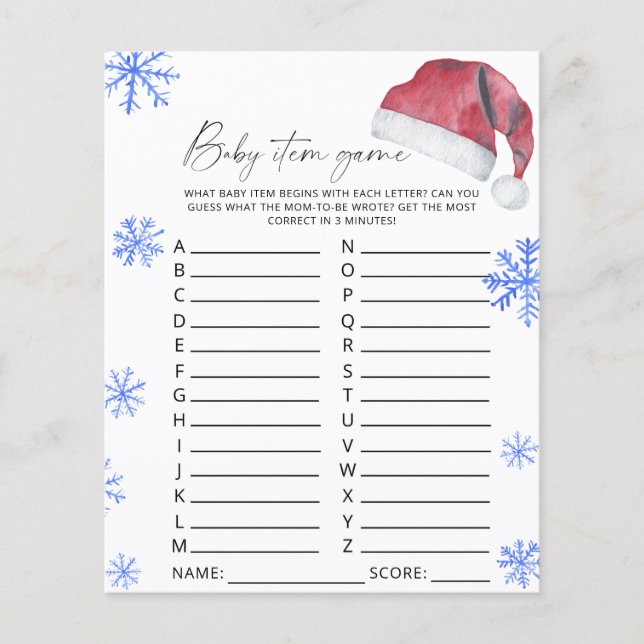 Weihnachtsmannmütze - Baby Item Game (Vorderseite)