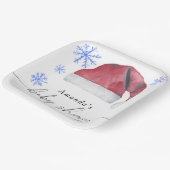 Weihnachtsmannmütze - Babydusche Pappteller (Gewinkelt)