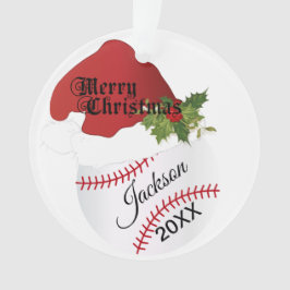 Weihnachtsmannmütze Baseball Design | DIY Name Ornament