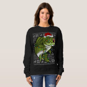 Weihnachtsmannmütze Bass Fish Xmas Lighting Ugly B Sweatshirt (Vorne ganz)