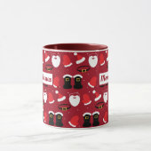 Weihnachtsmannmütze Beard Boots Frohe Weihnachtsfe Tasse (Zentrum)
