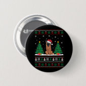 Weihnachtsmannmütze Belgische Malinois Dog Xmas Tr Button (Vorne & Hinten)