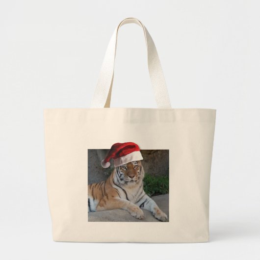 Weihnachtsmannmütze Bengalisch Tiger Jumbo Stoffbeutel (Vorne)