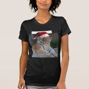 Weihnachtsmannmütze Bengalisch Tiger T-Shirt