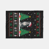 Weihnachtsmannmütze Bernard Dog Christmas Tree Lig Fleecedecke (Vorderseite (Horizontal))