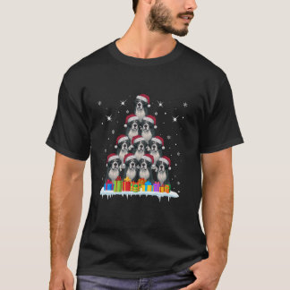 Weihnachtsmannmütze Bernard Hund liebt Männer Frau T-Shirt