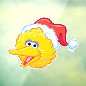 Weihnachtsmannmütze Big Bird Fensteraufkleber (Blatt 3)