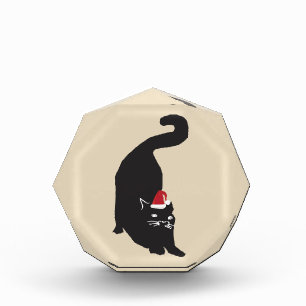 Weihnachtsmannmütze Black Cat Fotoblock
