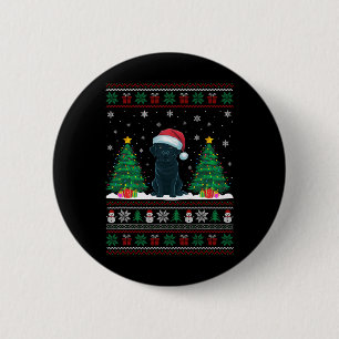 Weihnachtsmannmütze Black Labrador Hund Xmas Tree Button