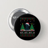 Weihnachtsmannmütze Black Labrador Hund Xmas Tree Button (Vorne & Hinten)
