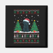 Weihnachtsmannmütze Black Labrador Hund Xmas Tree  Magnet (Vorne)