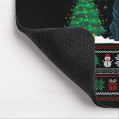 Weihnachtsmannmütze Black Labrador Hund Xmas Tree Mousepad (Ecke)