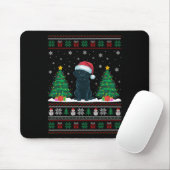 Weihnachtsmannmütze Black Labrador Hund Xmas Tree Mousepad (Mit Mouse)