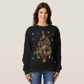 Weihnachtsmannmütze Border Terrier Christmas Tree Sweatshirt (Vorne ganz)