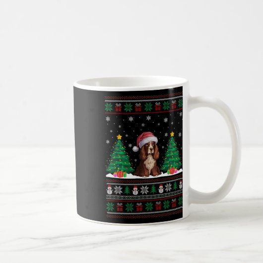 Weihnachtsmannmütze Boykin Spaniel Hund Xmas Tree Kaffeetasse (Rechts)