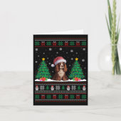 Weihnachtsmannmütze Boykin Spaniel Hund Xmas Tree  Karte (Vorderseite)