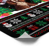 Weihnachtsmannmütze Boykin Spaniel Hund Xmas Tree Poster (Ecke)