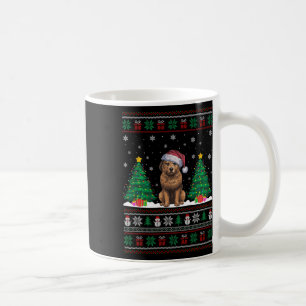Weihnachtsmannmütze Briard Dog Weihnachtsbaum Leuc Kaffeetasse