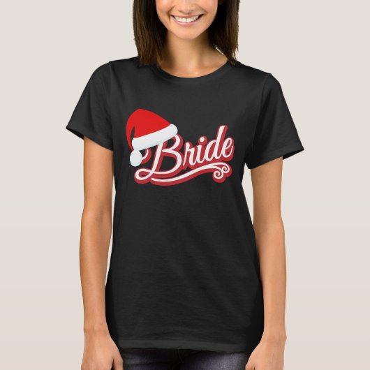 Weihnachtsmannmütze Bride T - Shirt schwarz (Vorderseite)
