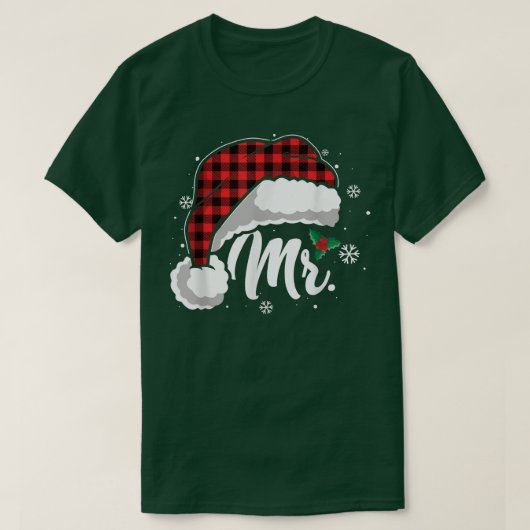 Weihnachtsmannmütze Buffalo Karierter Weihnachtsco T-Shirt (Design vorne)
