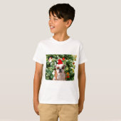 Weihnachtsmannmütze Bulldog Christmas Tree Snowman T-Shirt (Vorne ganz)