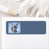Weihnachtsmannmütze Bunny Address Labels (Insitu)