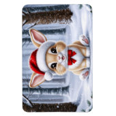 Weihnachtsmannmütze Bunny Magnet (Vertikal)