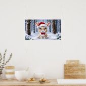Weihnachtsmannmütze Bunny Poster (Küche)