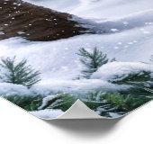 Weihnachtsmannmütze Bunny Poster (Ecke)