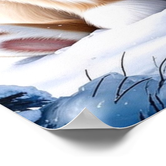 Weihnachtsmannmütze Bunny Poster (Ecke)